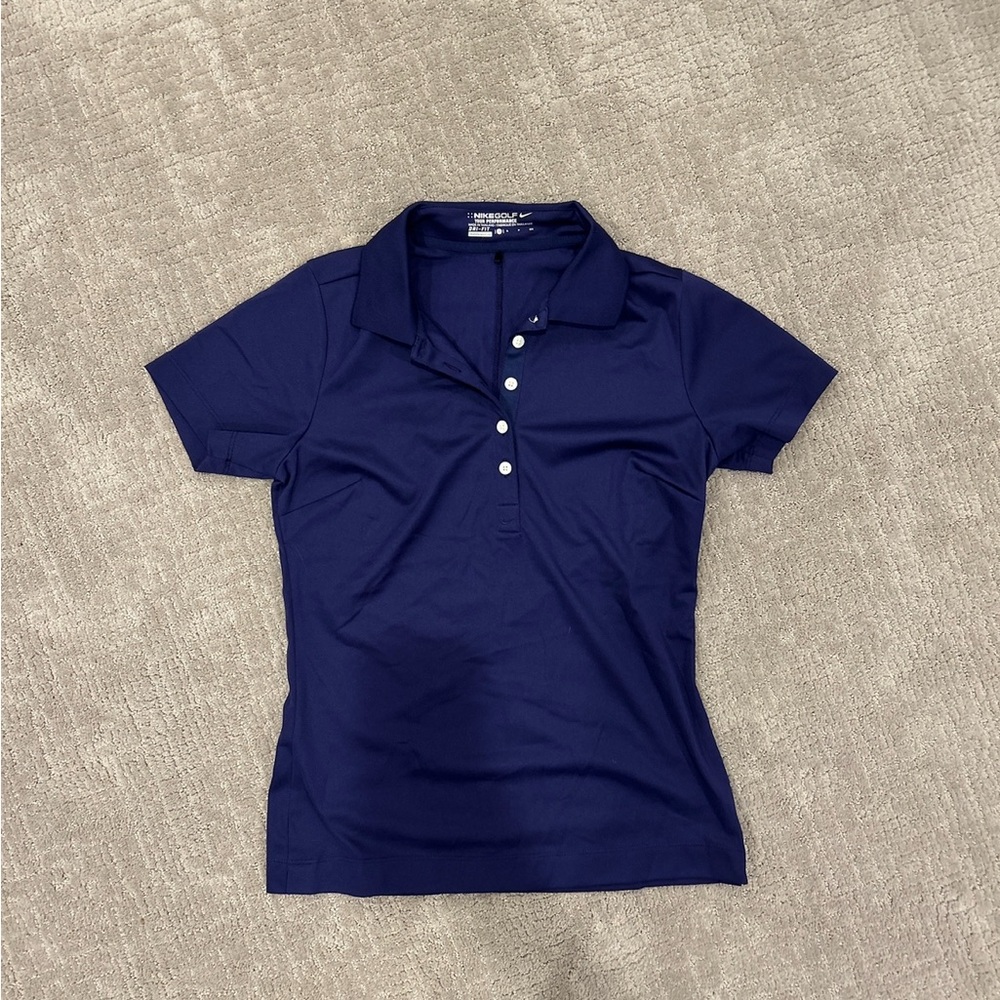 Nike Women's Dark Blue Button Down Shirt